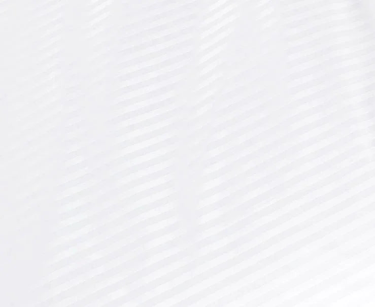 1000TC Ultra Soft Striped King Size White Duvet Quilt Cover Set