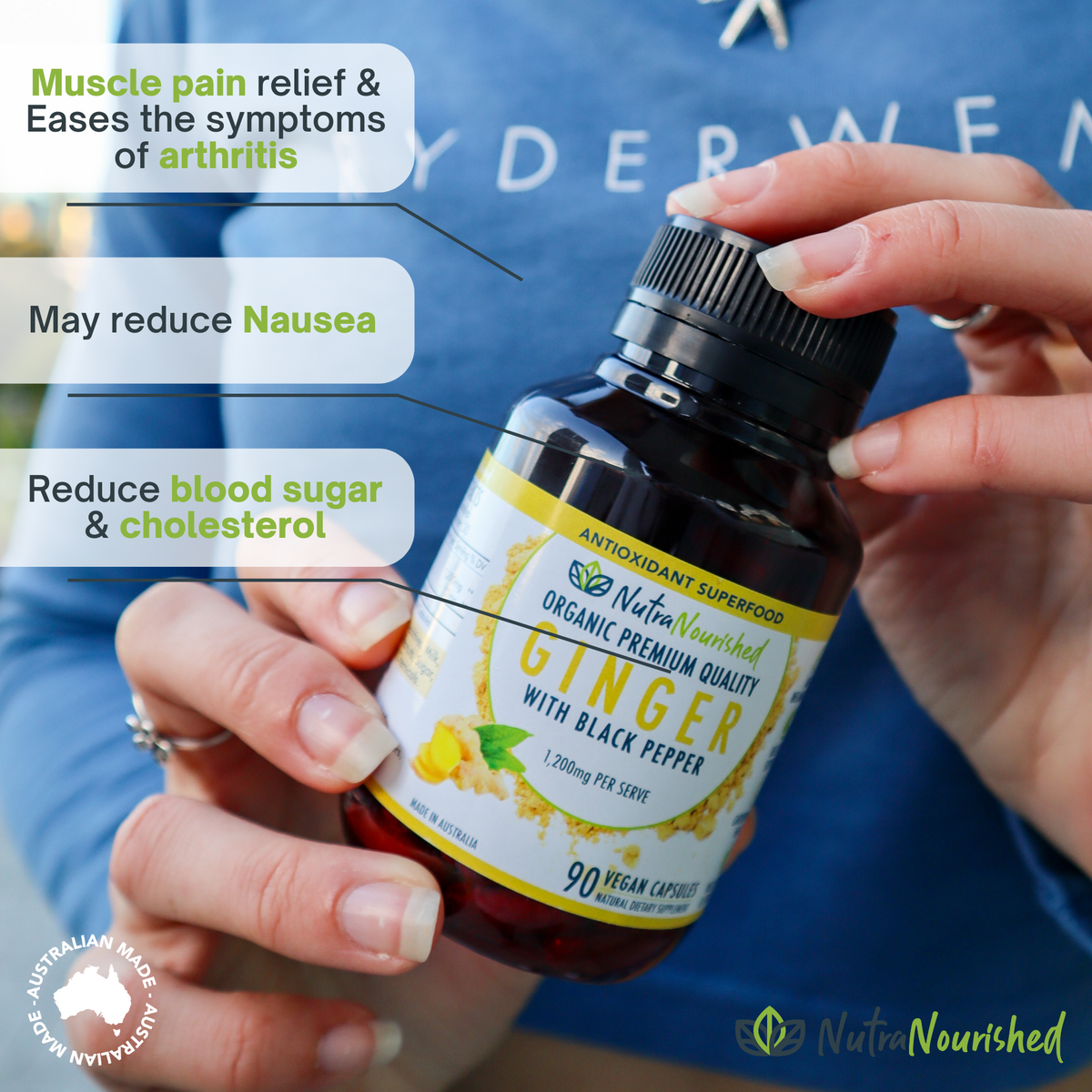 Ginger Capsules Organic Vegan - 90 Vegan Capsules