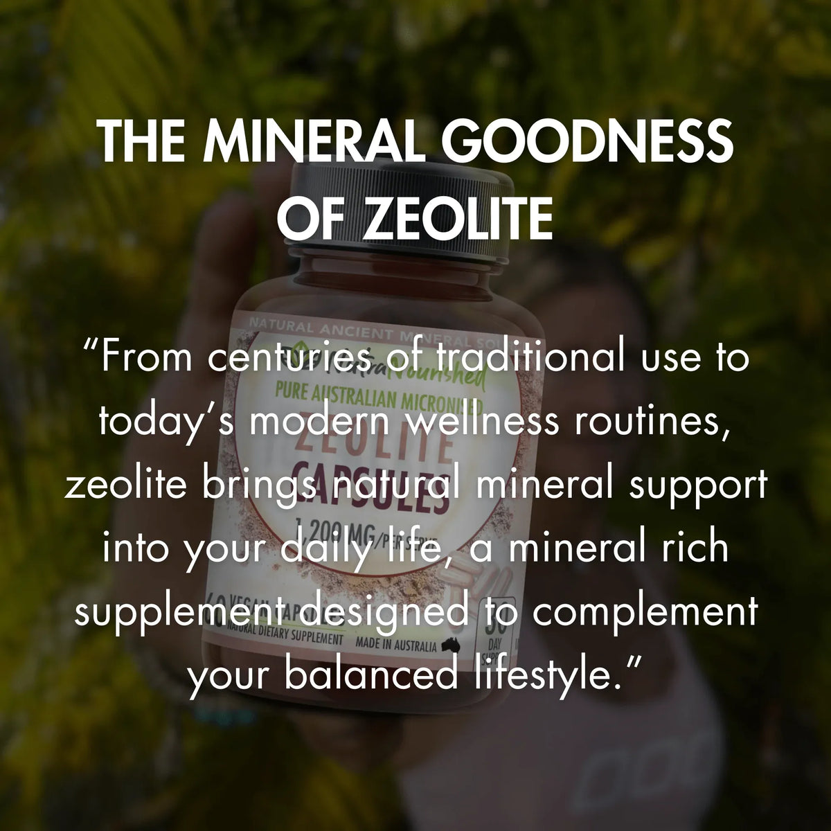 Nutra Nourished Zeolite Capsules 60 Vegan Caps 600mg Micronised Volcanic Mineral