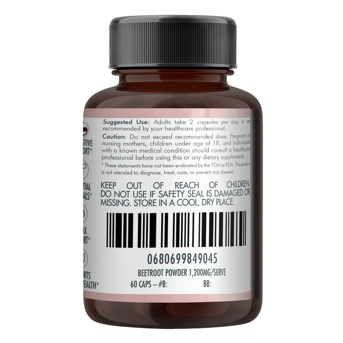 Nutra Nourished Zeolite Capsules 60 Vegan Caps 600mg Micronised Volcanic Mineral