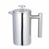 French Press Coffee Maker 1000ml in Stainless Steel with Silver Finish