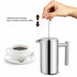 French Press Coffee Maker 1000ml in Stainless Steel with Silver Finish