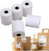 6 Rolls Linerless Printing Label Paper 80 mm × 52 m for Takeaway Shop Restaurant