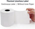 6 Rolls Lineless Printing Label Paper 80 mm × 52 m