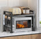 Multifunctional Microwave Shelf Storage Cutlery Tray Spice Holder Kitchen Rack Black