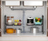 Extendable Storage Rack Under Sink Shelf  Kitchen Organizer black