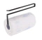 Under Cabinet Paper Roll Holder Black Iron Kitchen Towel Storage Rack