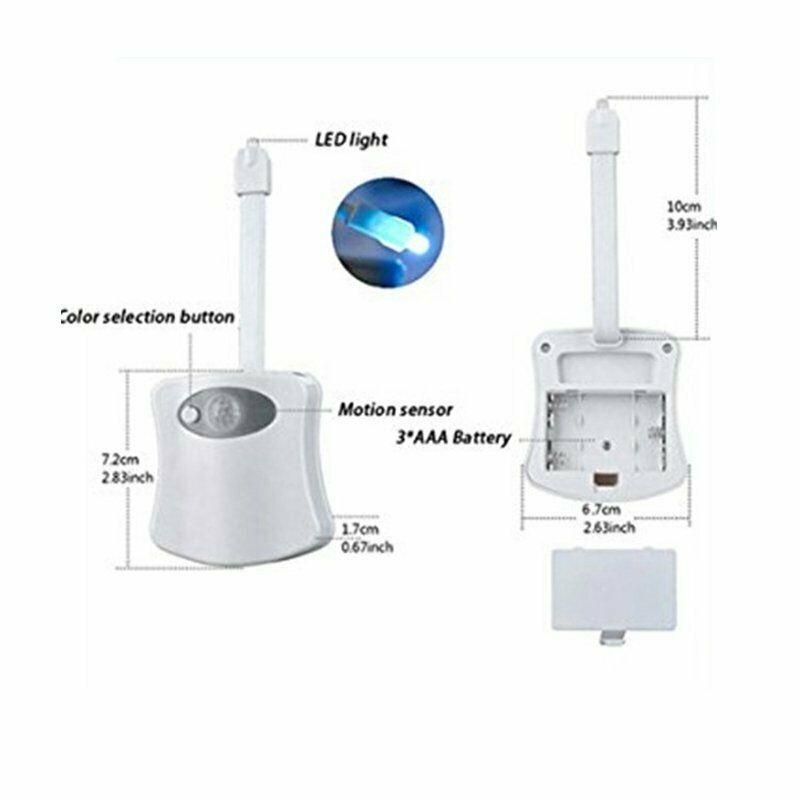 2X LED Toilet Bathroom Motion Night Light