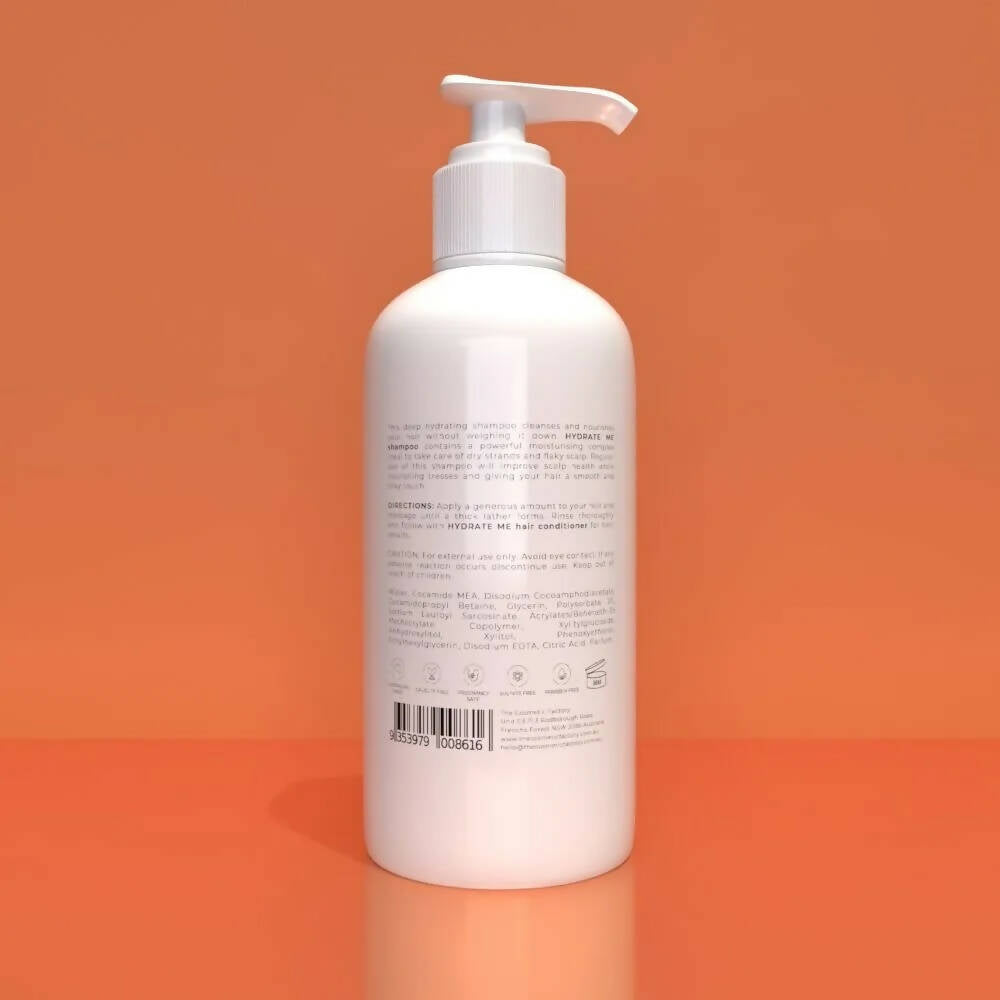 Hydrate Me Shampoo 300ml Moisturising Shampoo for Dry Hair & Flaky Scalp Xylitol
