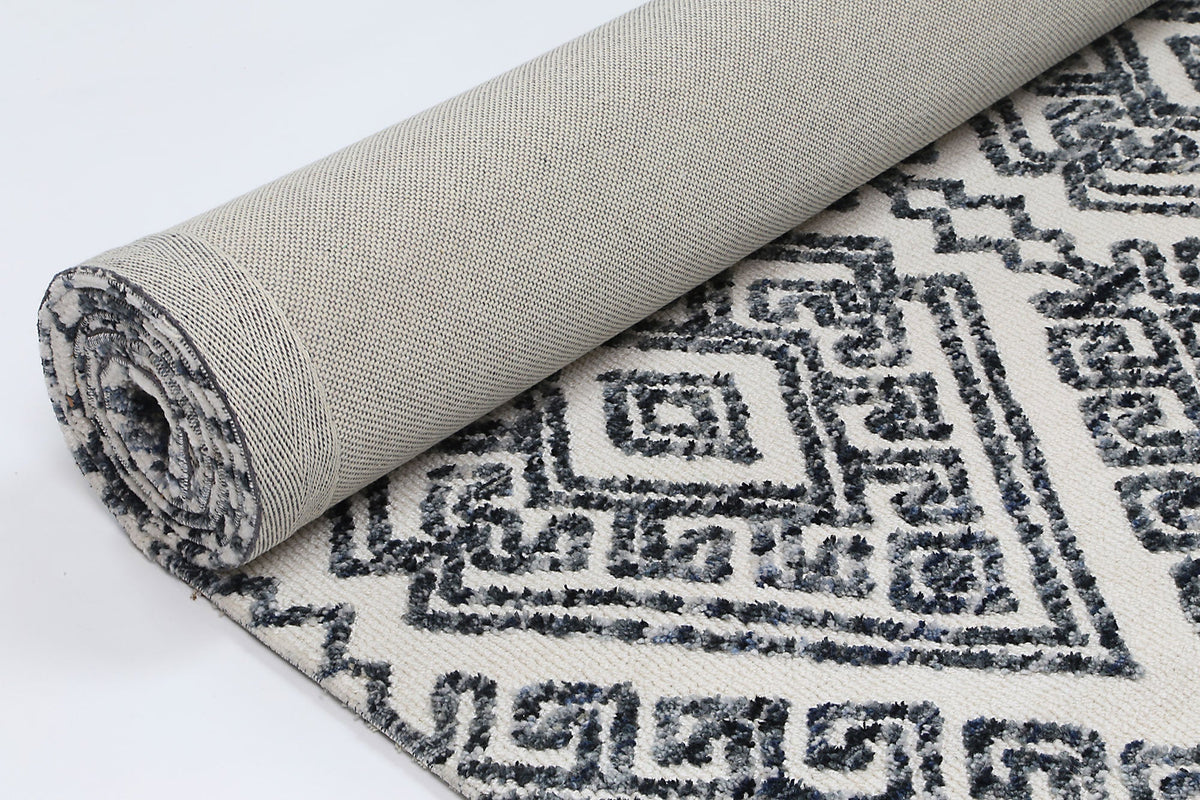 Amritsar Tribal Rug Glenfalls Anthracite 160x230cm Medium Geometric Area Rug