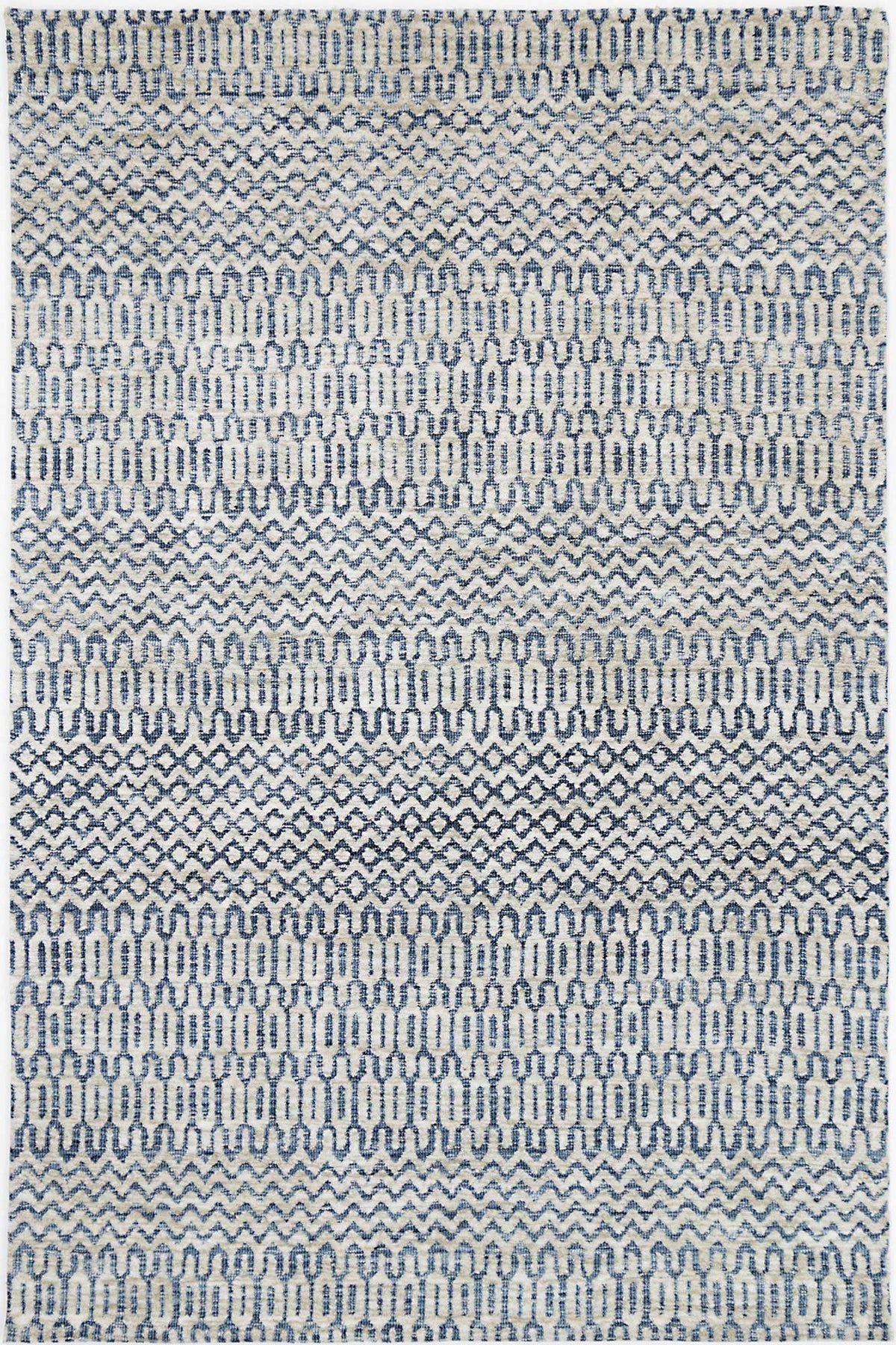 Amritsar Tribal Rug Camphils Navy 240x330cm Large Geometric Plush Area Rug