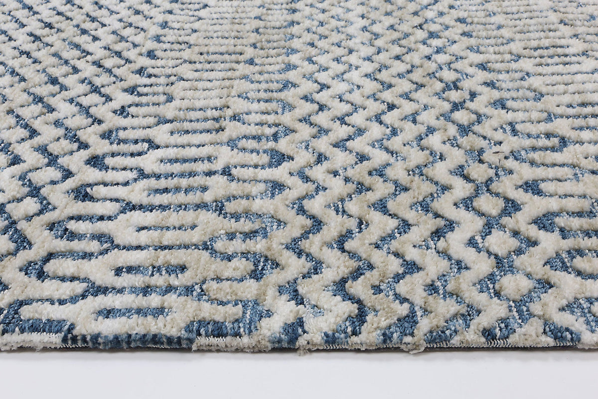 Amritsar Tribal Rug Camphils Navy 240x330cm Large Geometric Plush Area Rug