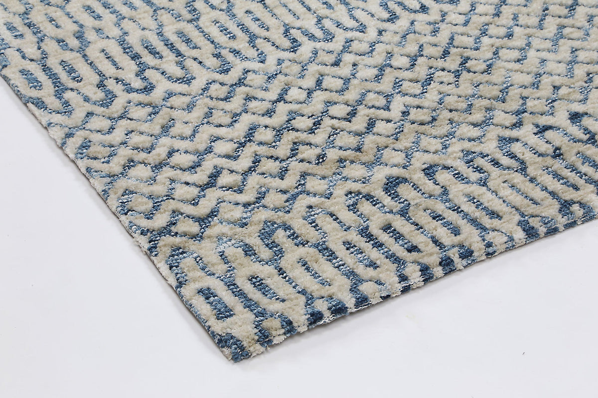 Amritsar Tribal Rug Camphils Navy 240x330cm Large Geometric Plush Area Rug