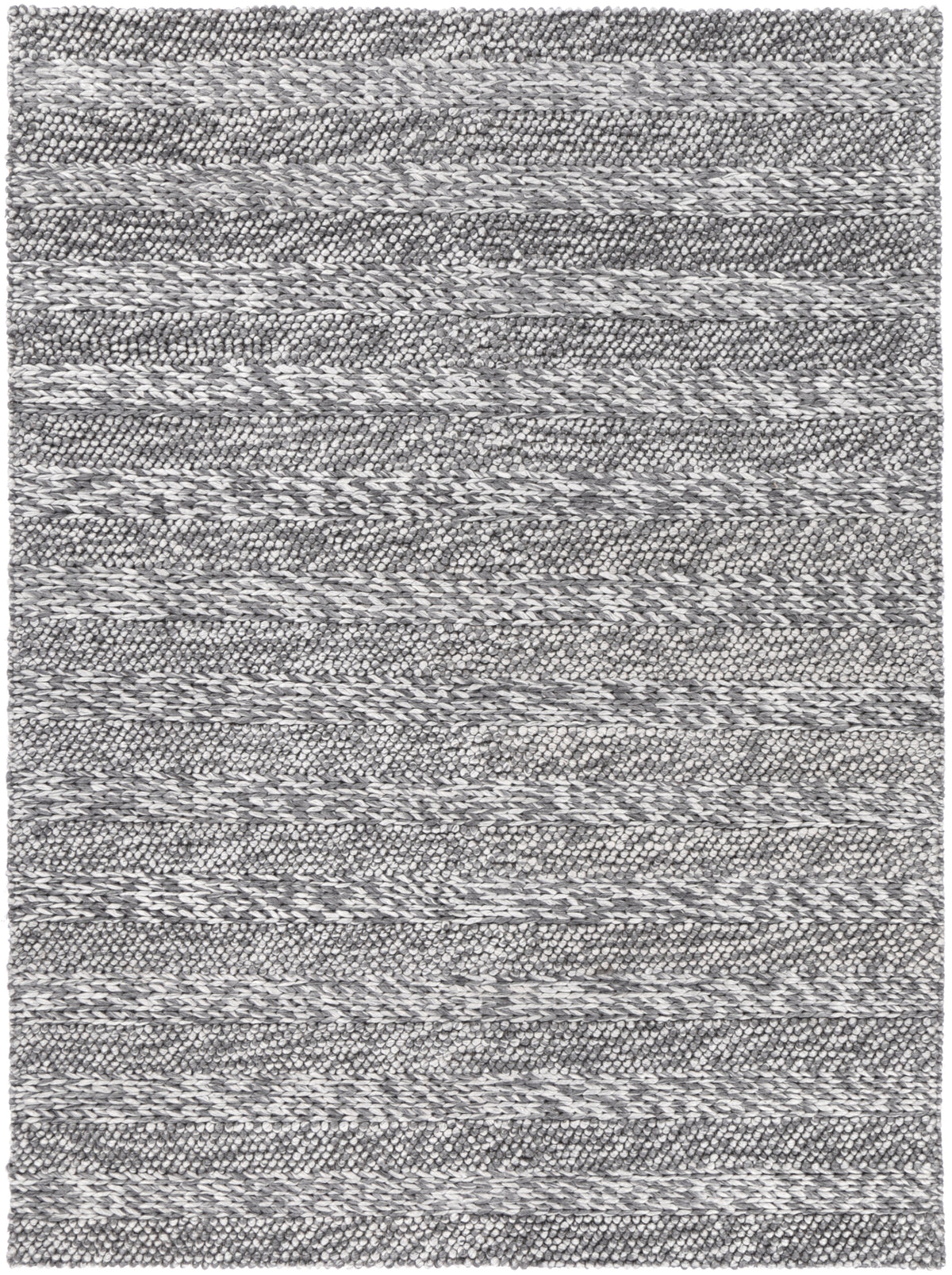 Harlow Ringlets Charcoal Wool Blend Rug 160x230
