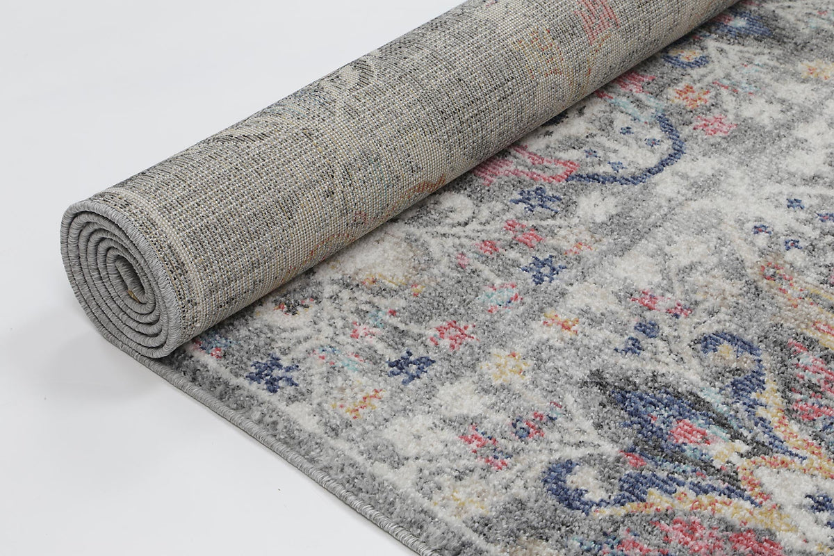 Salsa Lyndhurst Transitional Rug Muted Multi 200x290cm Easy Clean Area Rug
