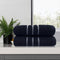 amor classic dobby stripe super soft premium cotton bath towel 2 pcs sailor blue