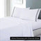 white soft microfibre sheet set with colourful embroidered stripe king charcoal stripe