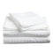 soft stripe microfibre sheet set queen white
