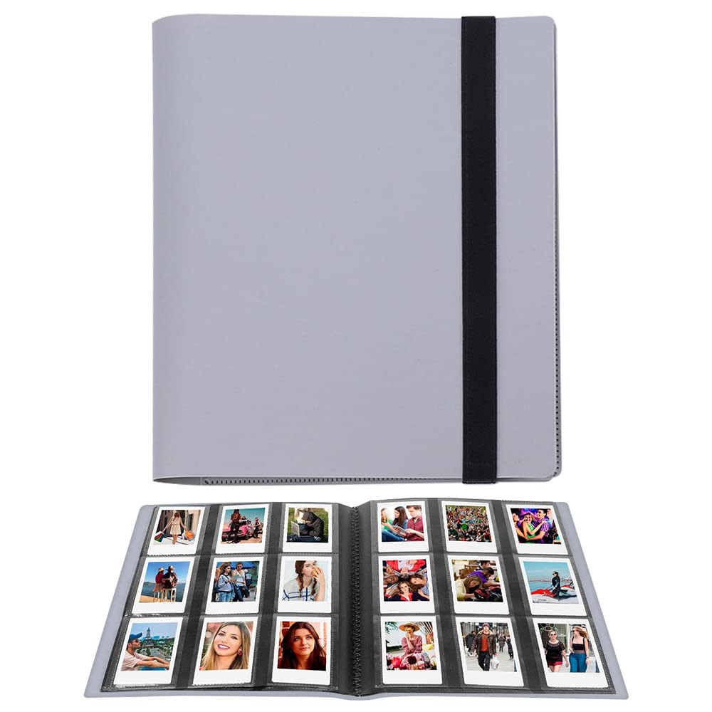 LIFEBEA 432 Pockets Photo Album for Fujifilm Instax Mini Camera, Polaroid Snap PIC-300 Z2300 Instant Camera, 2x3 Photo Album Book for Fujifilm Instax Mini 11 9 Evo 90 70 40 8 7 LiPlay Instant Camera (Grey)