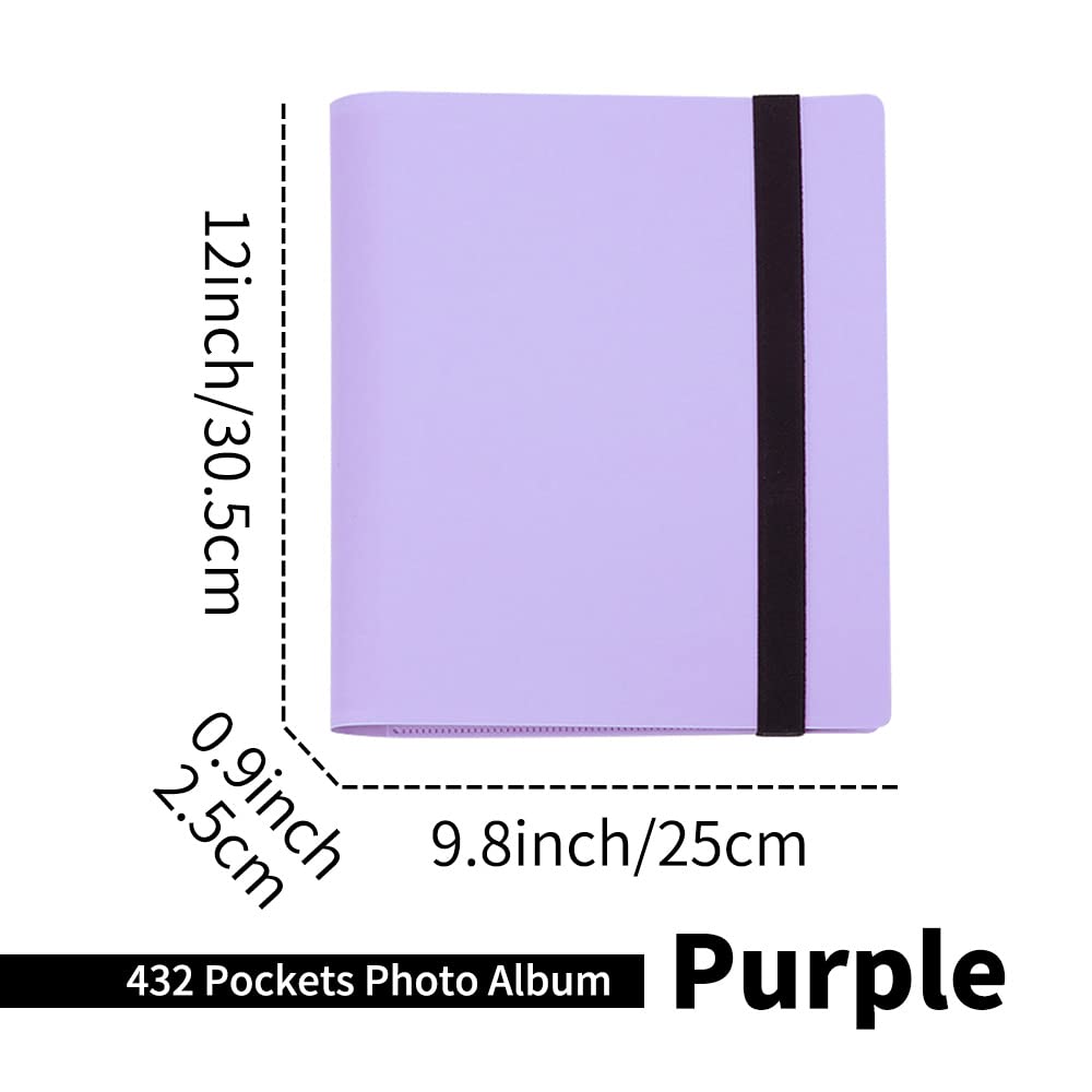 LIFEBEA 432 Pockets Photo Album for Fujifilm Instax Mini Camera, Polaroid Snap PIC-300 Z2300 Instant Camera, 2x3 Photo Album Book for Fujifilm Instax Mini 11 9 Evo 90 70 40 8 7 LiPlay Instant Camera Purple