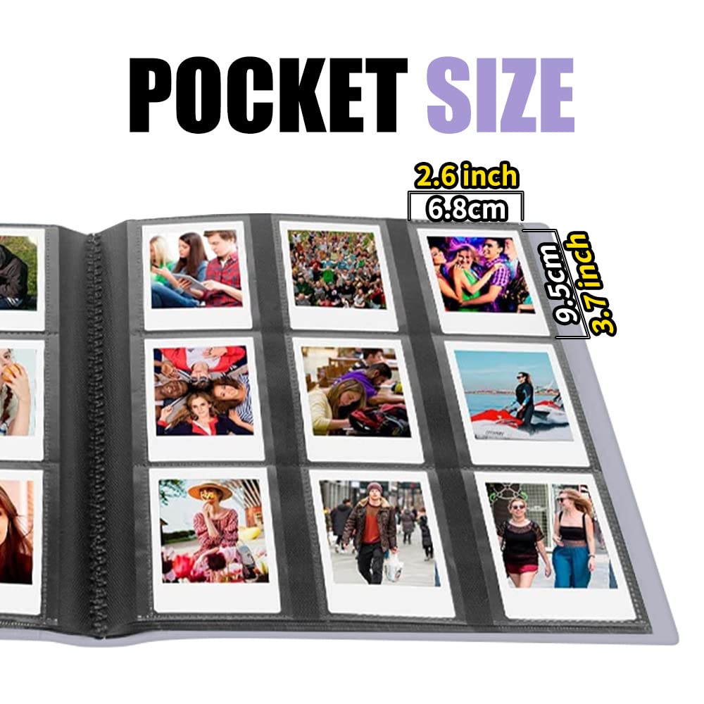 LIFEBEA 432 Pockets Photo Album for Fujifilm Instax Mini Camera, Polaroid Snap PIC-300 Z2300 Instant Camera, 2x3 Photo Album Book for Fujifilm Instax Mini 11 9 Evo 90 70 40 8 7 LiPlay Instant Camera (Purple)