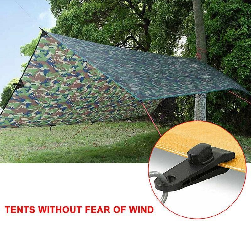 10-Pack Heavy-Duty Awning and Tarp Clips for Camping, Adjustable Grip Set