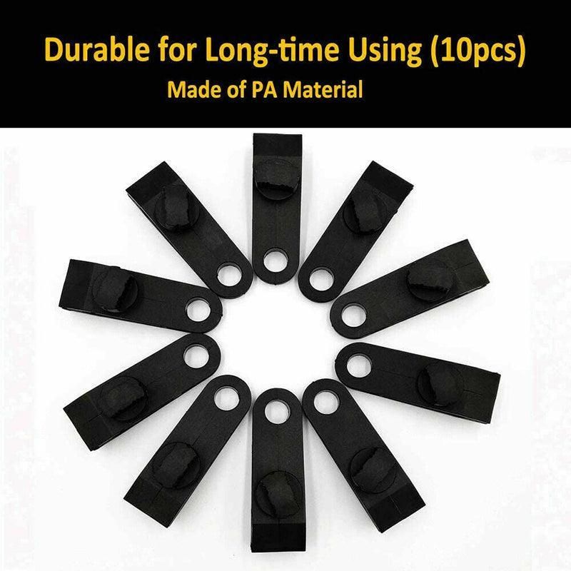 10-Pack Heavy-Duty Awning and Tarp Clips for Camping, Adjustable Grip Set