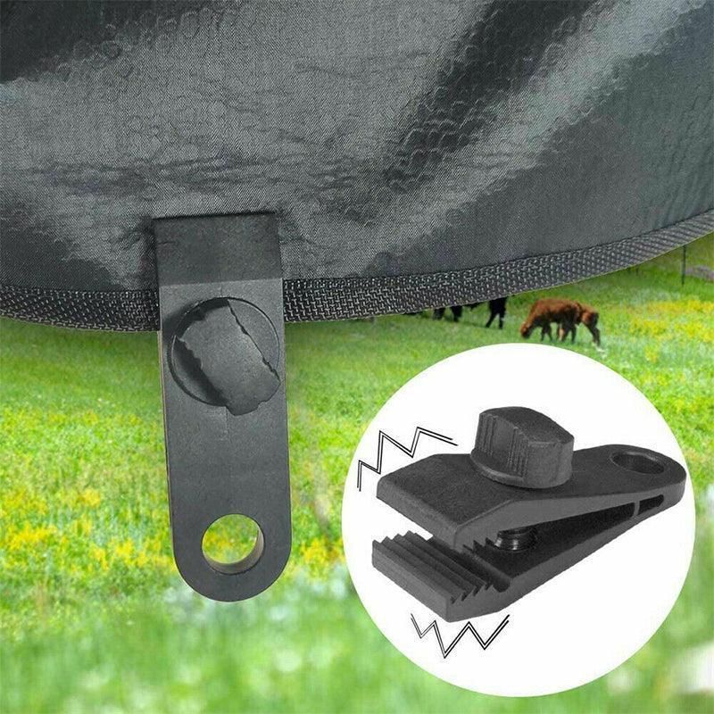 10-Pack Heavy-Duty Awning and Tarp Clips for Camping, Adjustable Grip Set