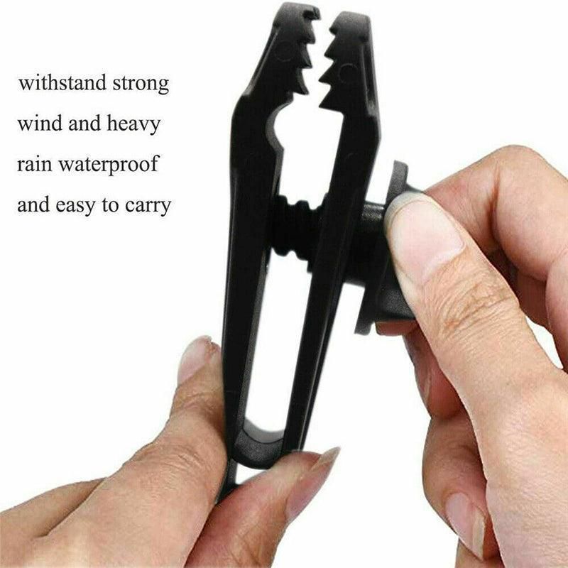 10-Pack Heavy-Duty Awning and Tarp Clips for Camping, Adjustable Grip Set