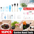 16X Mini Garden Hand Tools Transplanting Succulent Plant Gardening Tool Rake Set - Blue