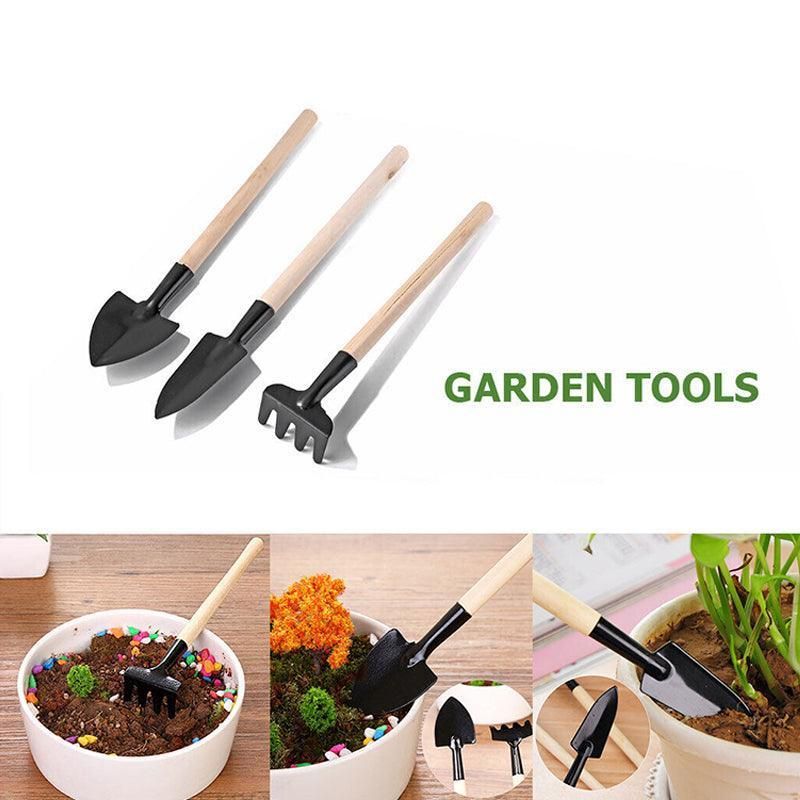 16X Mini Garden Hand Tools Transplanting Succulent Plant Gardening Tool Rake Set - Blue