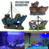Aquarium Fish Tank Boat Ornament Pirate Ships Resin Landscape Underwater Decor - Cruciform Ship