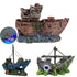 Aquarium Fish Tank Boat Ornament Pirate Ships Resin Landscape Underwater Decor - Cruciform Ship