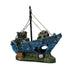 Aquarium Fish Tank Boat Ornament Pirate Ships Resin Landscape Underwater Decor - Cruciform Ship