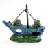 Aquarium Fish Tank Boat Ornament Pirate Ships Resin Landscape Underwater Decor - Cruciform Ship