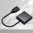 Jasoz 1080P Hdmi Male To Vga Female Video Adapter Cable Converter Chipset - Black