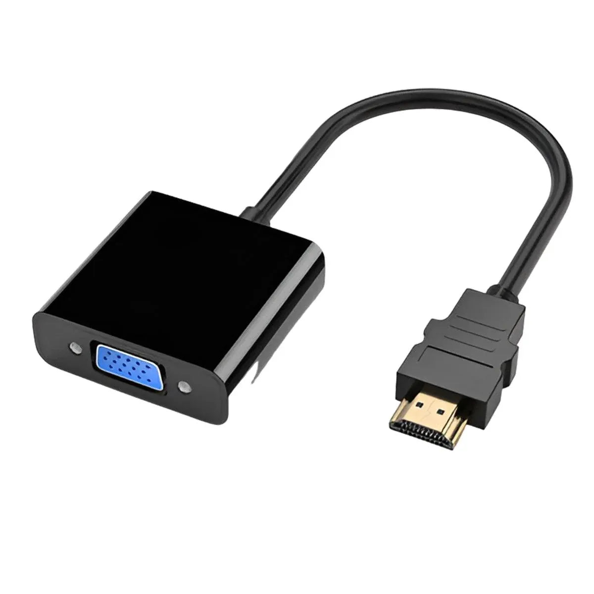 Jasoz 1080P Hdmi Male To Vga Female Video Adapter Cable Converter Chipset - Black