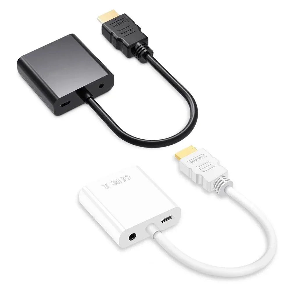 Jasoz 1080P Hdmi Male To Vga Female Video Adapter Cable Converter Chipset - Black