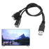 USB 2.0 Y Splitter Cable 1 Male to 2 Female Dual USB Extension Adapter 30cm