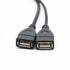 USB 2.0 Y Splitter Cable 1 Male to 2 Female Dual USB Extension Adapter 30cm