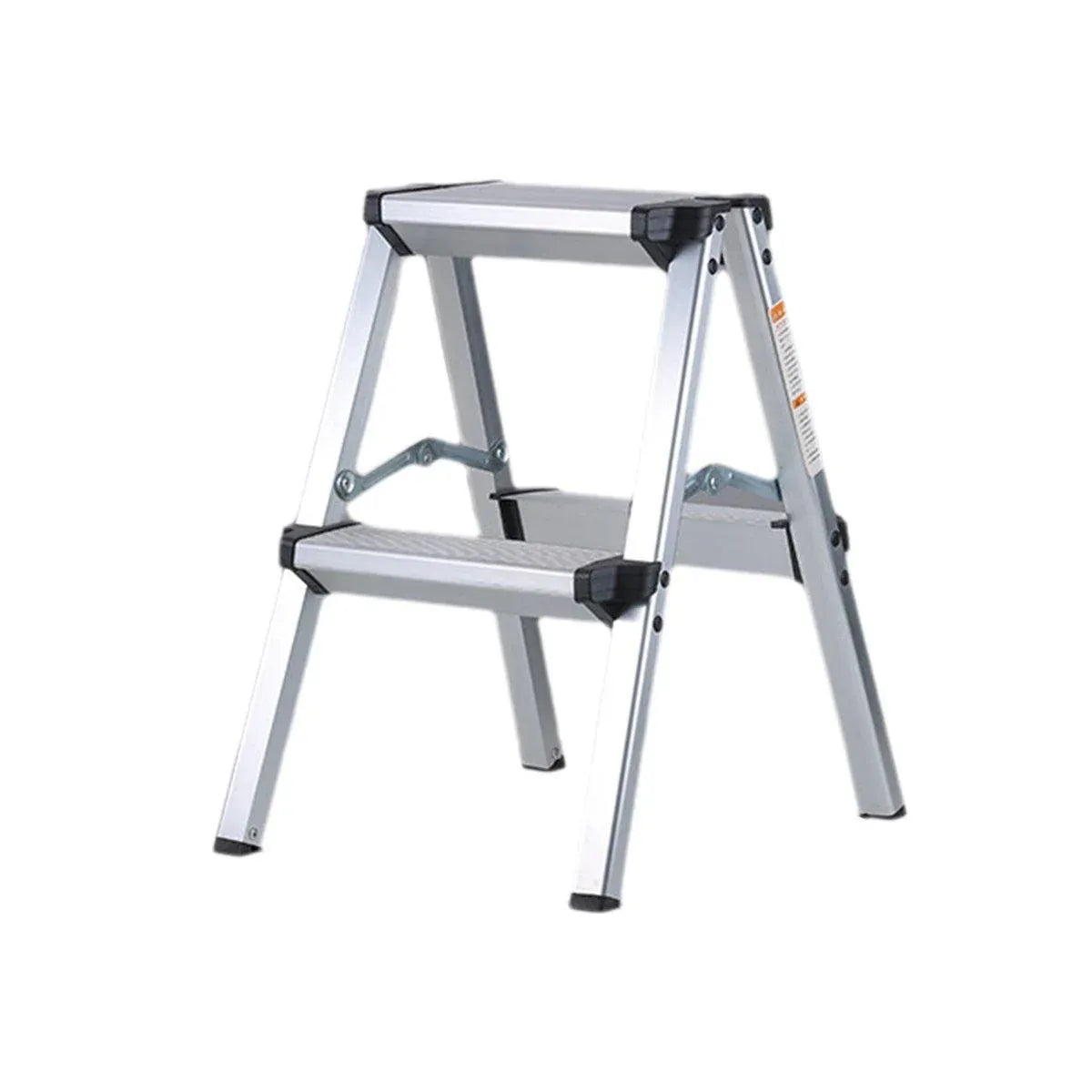 Portable Aluminium 1-3 Step Folding Ladder Anti-Slip Frame Stool for Home Use - 2 Step Folding Ladder
