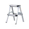 Portable Aluminium 1-3 Step Folding Ladder Anti-Slip Frame Stool for Home Use - 2 Step Folding Ladder