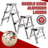 Portable Aluminium 1-3 Step Folding Ladder Anti-Slip Frame Stool for Home Use - 2 Step Folding Ladder