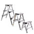 Portable Aluminium 1-3 Step Folding Ladder Anti-Slip Frame Stool for Home Use - 2 Step Folding Ladder