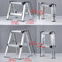 Portable Aluminium 1-3 Step Folding Ladder Anti-Slip Frame Stool for Home Use - 2 Step Folding Ladder