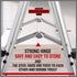 Portable Aluminium 1-3 Step Folding Ladder Anti-Slip Frame Stool for Home Use - 2 Step Folding Ladder