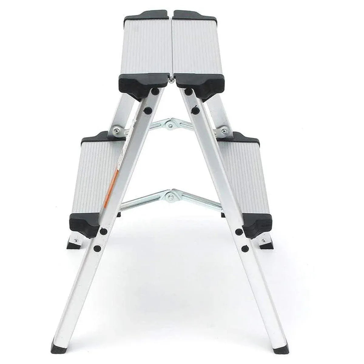 Portable Aluminium 1-3 Step Folding Ladder Anti-Slip Frame Stool for Home Use - 2 Step Folding Ladder