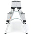 Portable Aluminium 1-3 Step Folding Ladder Anti-Slip Frame Stool for Home Use - 2 Step Folding Ladder