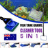 5 in1 Water Aquarium Cleaning Tool Fish Tank Gravel Vacuum Glass Cleaner Brush