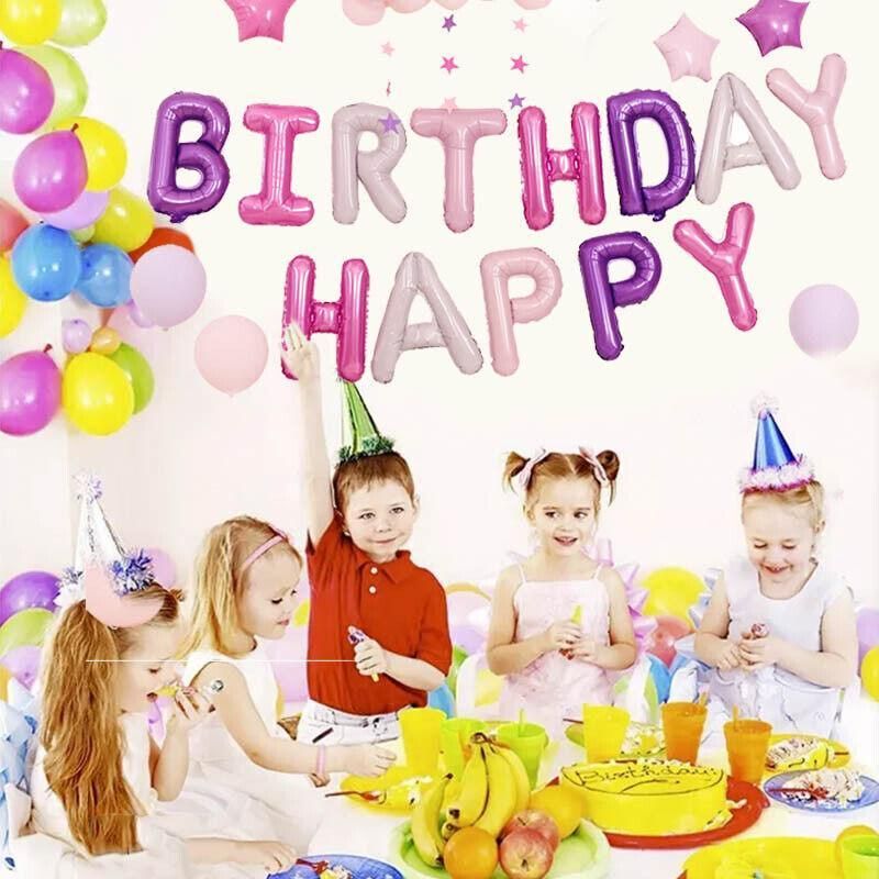 45-50 Pcs Happy Birthday 3D Unicorn Decoration Balloons Diy Decor Party Set - 01